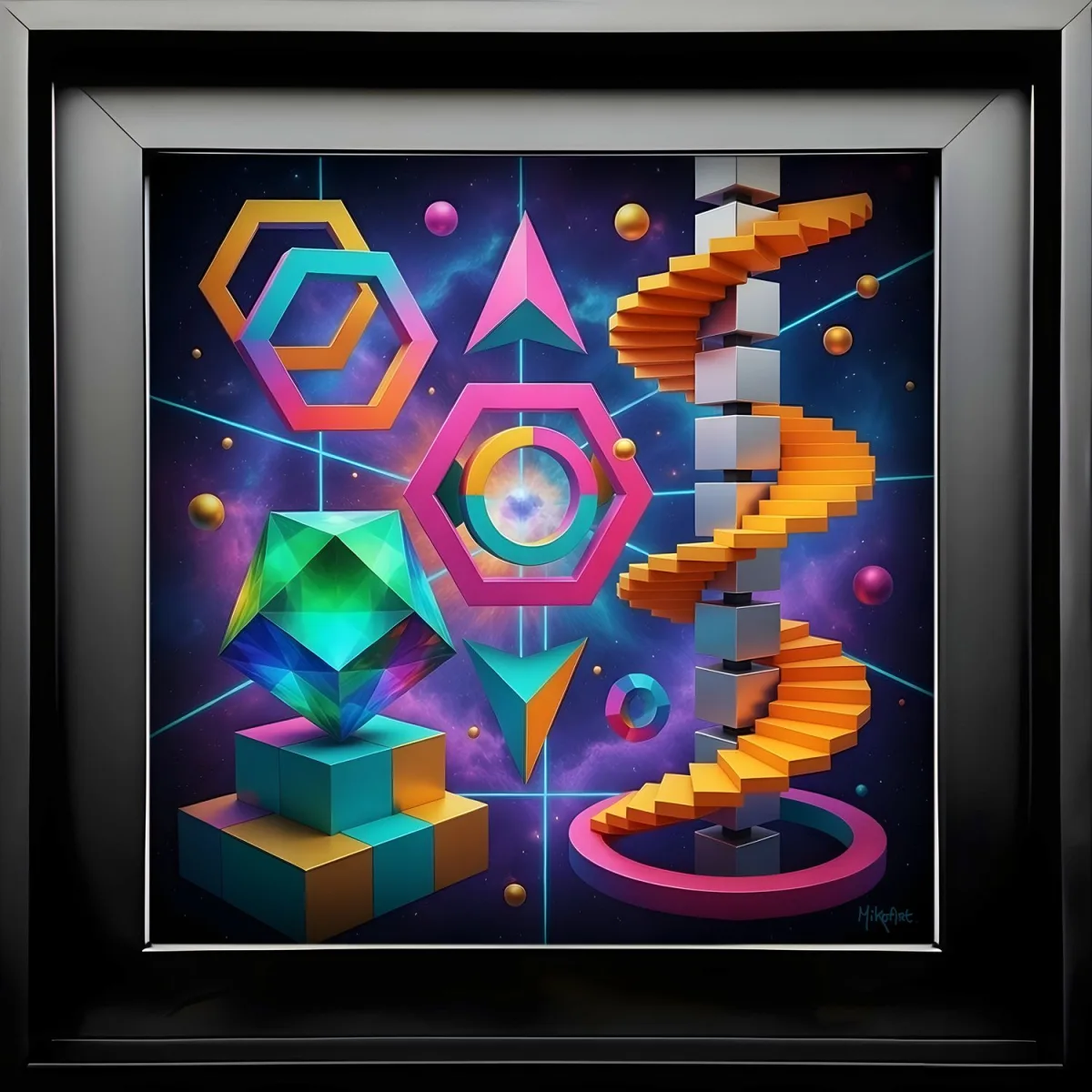 Geometry of Consciousness — Epoxy Liquid Gloss® | Serie 08